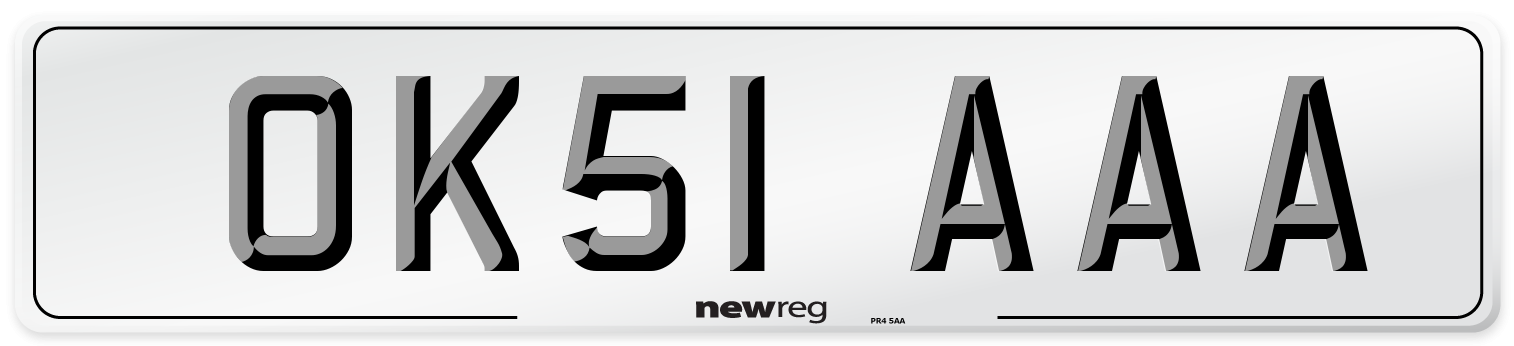 OK51 AAA Number Plate from New Reg